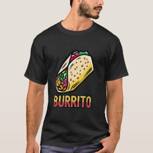 Camiseta Gráficos Coloridos de Burrito para Amantes de Comi