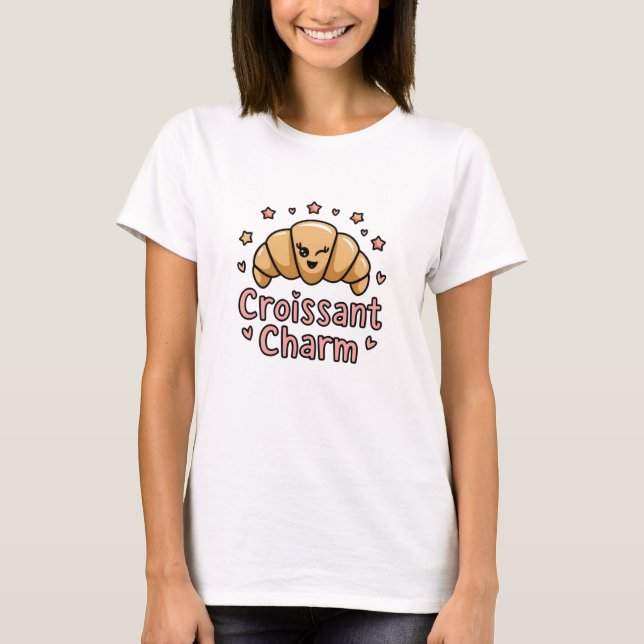 Camiseta Gráficos croissant agradáveis para ventiladores de (Frente)