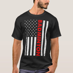 Camiseta Gráficos da Bandeira dos EUA de Badminton Jogador