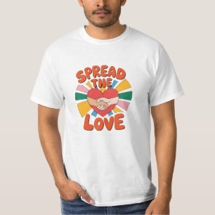 Camiseta Gráficos de Amor Encantador e Engraçado