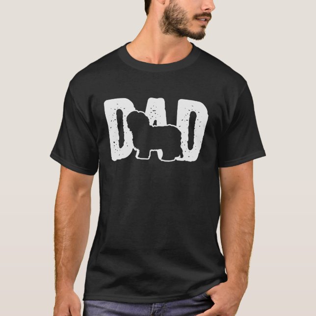 Camiseta Gráficos de Cachorro Pai Havanese (Frente)