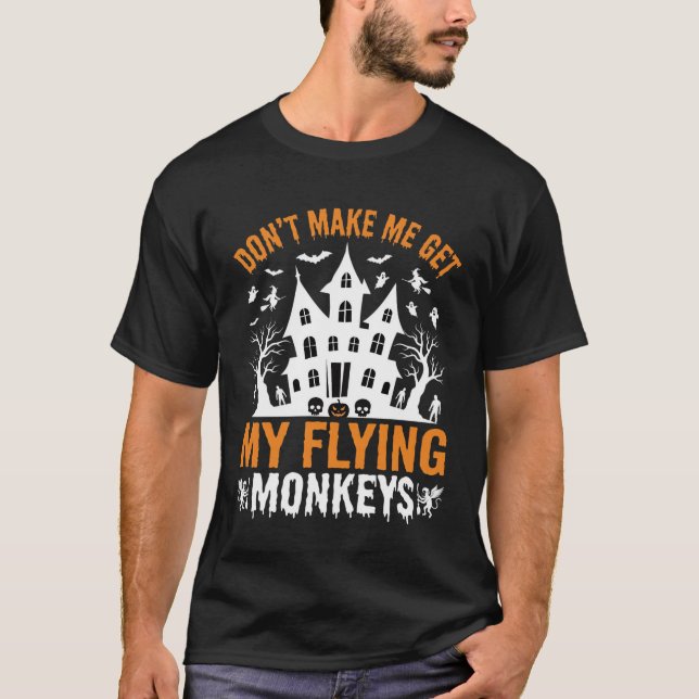 Camiseta Gráficos de Casa Assombrada de Macacos Voadores de (Frente)