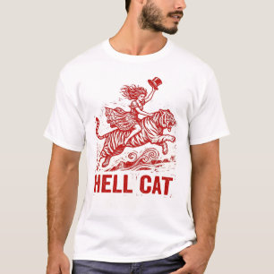 Camiseta Gráficos de Cavaleiro de Tigre Vintage Estilo de T
