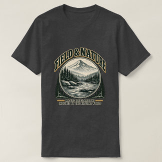 Camiseta Gráficos de Córrego de Montanha Vintage Campo & Na