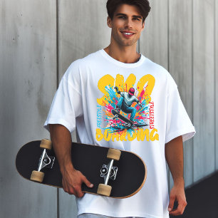 Camiseta Gráficos de estilo livre para skate