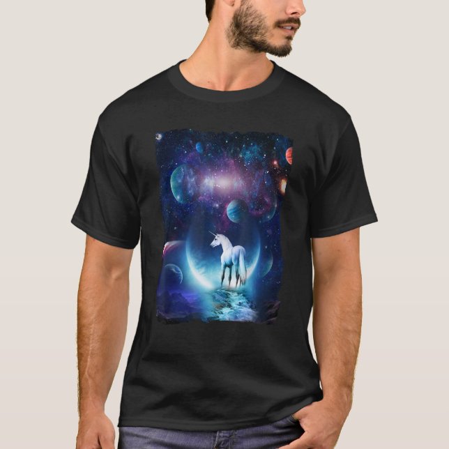 Camiseta Gráficos de Galáxia Aleatória do Espaço Universo U (Frente)