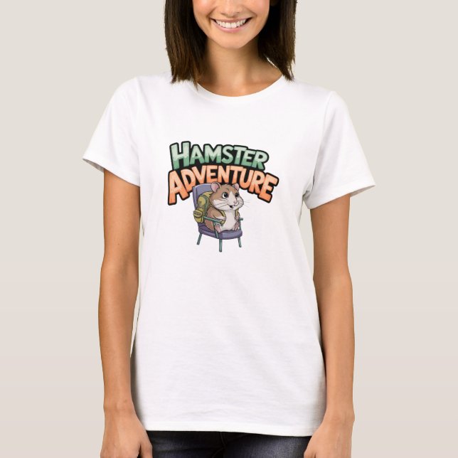 Camiseta Gráficos de Hamster Adoráveis para Ventiladores de (Frente)