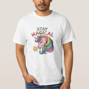 Camiseta Gráficos de Lover Unicórnio Engraçados e Magos