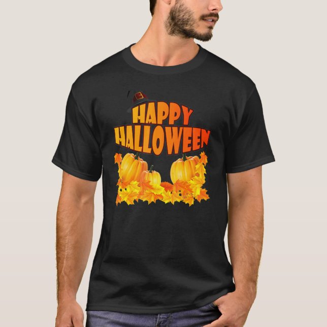 Camiseta Gráficos de Mascarada de Halloween (Frente)