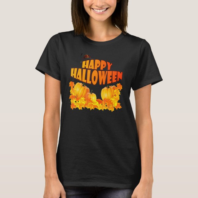 Camiseta Gráficos de Mascarada de Halloween (Frente)