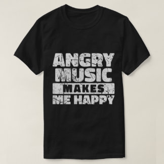 Camiseta Gráficos de Música Irritada Me Faz Feliz