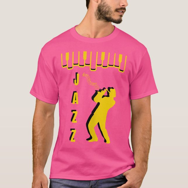 Camiseta Gráficos de Música Jazz (Frente)