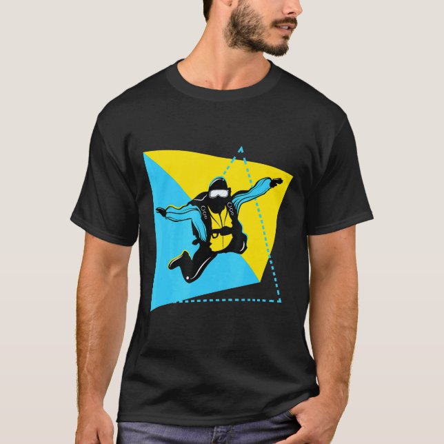 Camiseta Gráficos de paraquedismo (Frente)