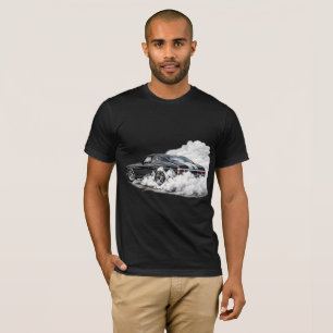 Camiseta Gráficos de Queima de Pneus de Carro Musculoso Ame