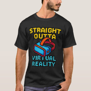 Camiseta Gráficos de Realidade Virtual em Pixel Art Retro p