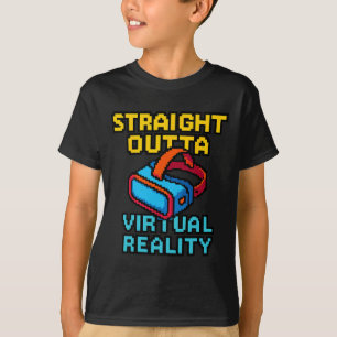 Camiseta Gráficos de Realidade Virtual em Pixel Art Retro p