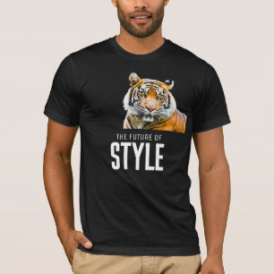 Camiseta Gráficos de Tigre “O Futuro do Estilo”