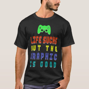 Camiseta Gráficos de vida do design para jogos de jogos leg