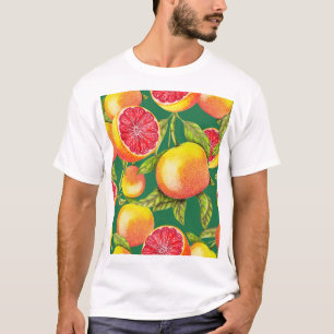 Camiseta Gráficos Desenhados À Mão Padrão Ininterrupto