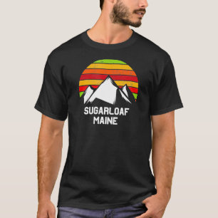 Camiseta Gráficos do Círculo Retro de Montanha do Sugarloaf