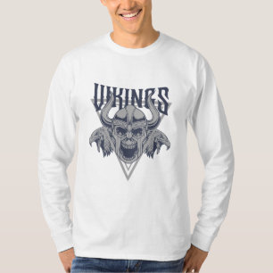 Camiseta Gráficos do Guerreiro Caveira Viking