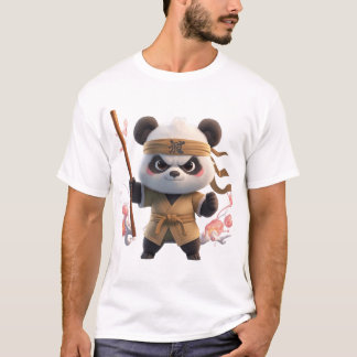 Camiseta Gráficos do Guerreiro Panda do Kung Fu Fofo