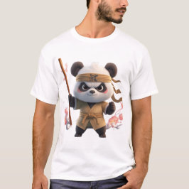 Camiseta Gráficos do Guerreiro Panda do Kung Fu Fofo