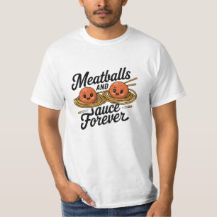Camiseta Gráficos do Lover Engraçado e Bold Meatball