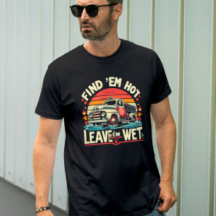 Camiseta Gráficos do Pôr do Sol do Caminhão de Bombeiros An