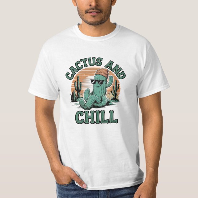 Camiseta Gráficos exclusivos para os entusiastas do Cactus (Frente)