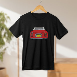 Camiseta Gráficos Gráficos Gráficos de Carro Vermelho F