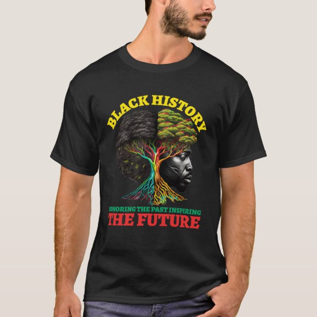 Camiseta Gráficos Inspiradores para Homens do Mês de Histór (Frente)