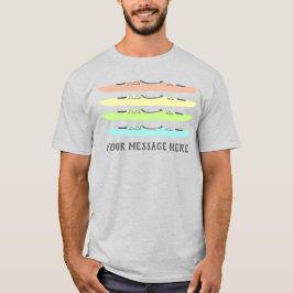 Camiseta Gráficos Kayaks Colorido Pastel Personalizados