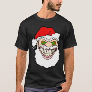 Camiseta Gráficos Malucos do Papai Noel Assustador