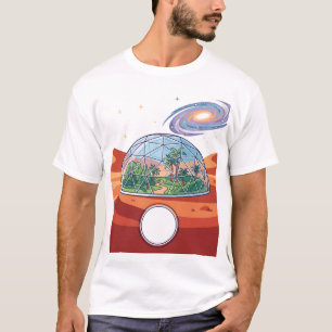 Camiseta Gráficos Modernos de Bio Cúpula Espacial de Colôni
