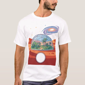 Camiseta Gráficos Modernos de Bio Cúpula Espacial de Colôni