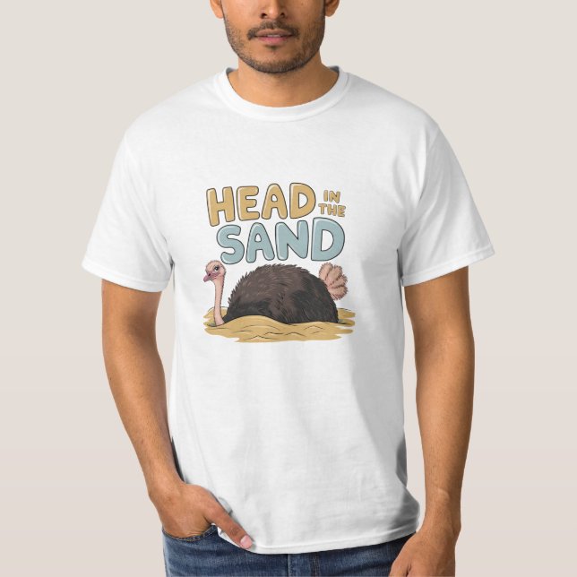 Camiseta Gráficos Ostrich Adoráveis para Ventiladores da Vi (Frente)