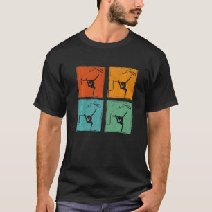 Camiseta Gráficos Retro Ginásio Ginástica Acrobata Acrobáti