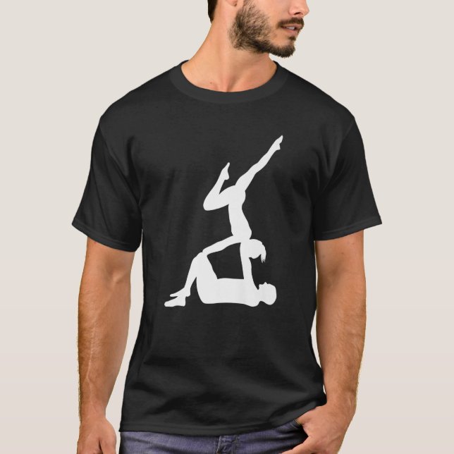 Camiseta Gráficos Retro Ginásio Ginástica Acrobata Acrobáti (Frente)