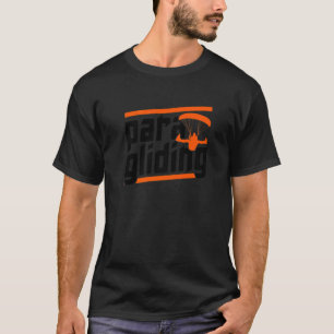 Camiseta Gráficos Retro Parapente Paraglidor Pára-quedas Cé
