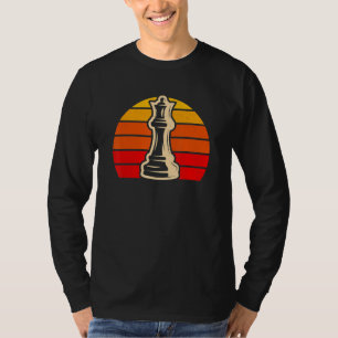 Camiseta Gráficos Retro Xadrez Jogador Xeque-Mate Tabuleiro