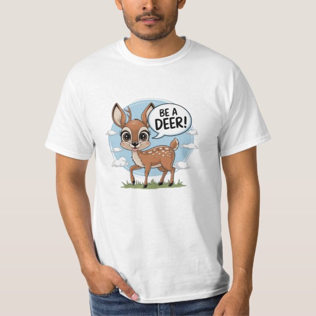 Camiseta Gráficos Whimsical e Bold Deer Lover (Frente)