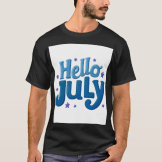 Camiseta Grafismo de Letreiro de Verão Azul para Camisetas,