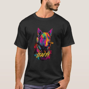 Camiseta Grafite American Staffordshire Terrier Mural Stre