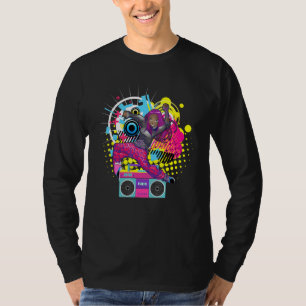 Camiseta Grafite Boombox Rapariga de Salto na Escola Antiga
