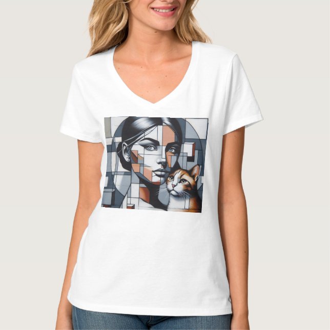 Camiseta Grafite Cat Lady (Frente)