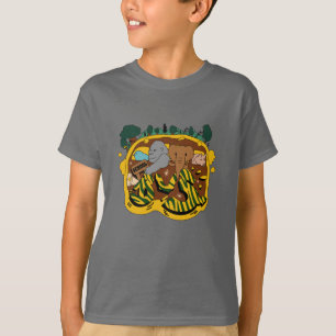 Camiseta Grafite de animal vai para a escola de ônibus