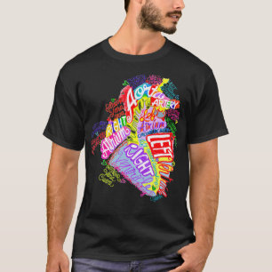 Camiseta Grafite de Arte do Coração Anatômico