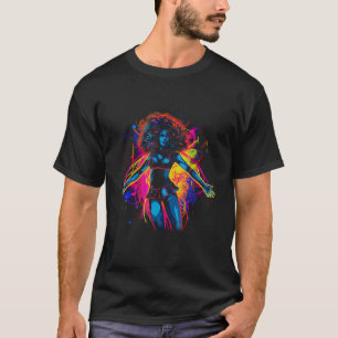 Camiseta Grafite de dança de moça negra africana americana