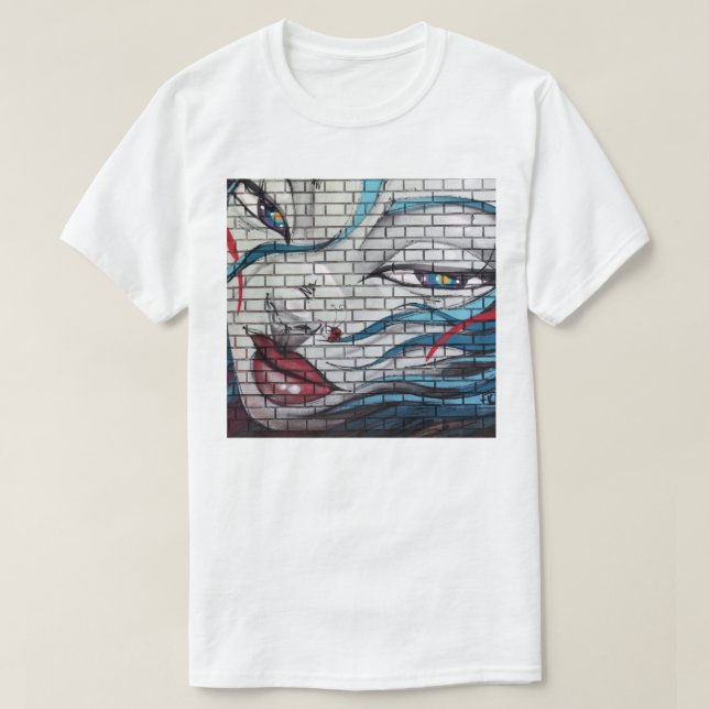 Camiseta Grafite de Menina Asiática  (Frente do Design)
